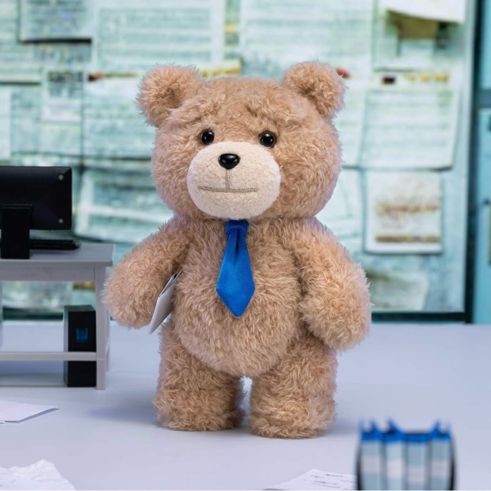 POP MART Ted2 Teddy Bear Action Plush Pendant - Necktie Bear